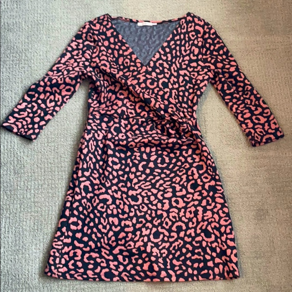 Faux wrap cotton cocktail dress